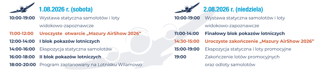 Program Mazury AirShow 2026